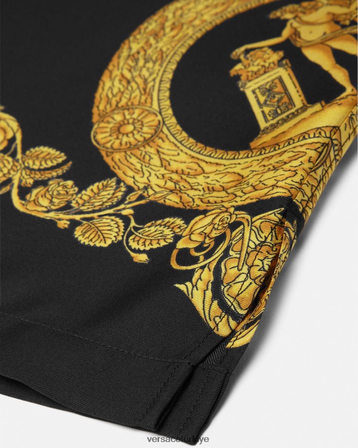Versace maschera barok ipek gömlek erkekler Yazdır Giyim B0HHR81311