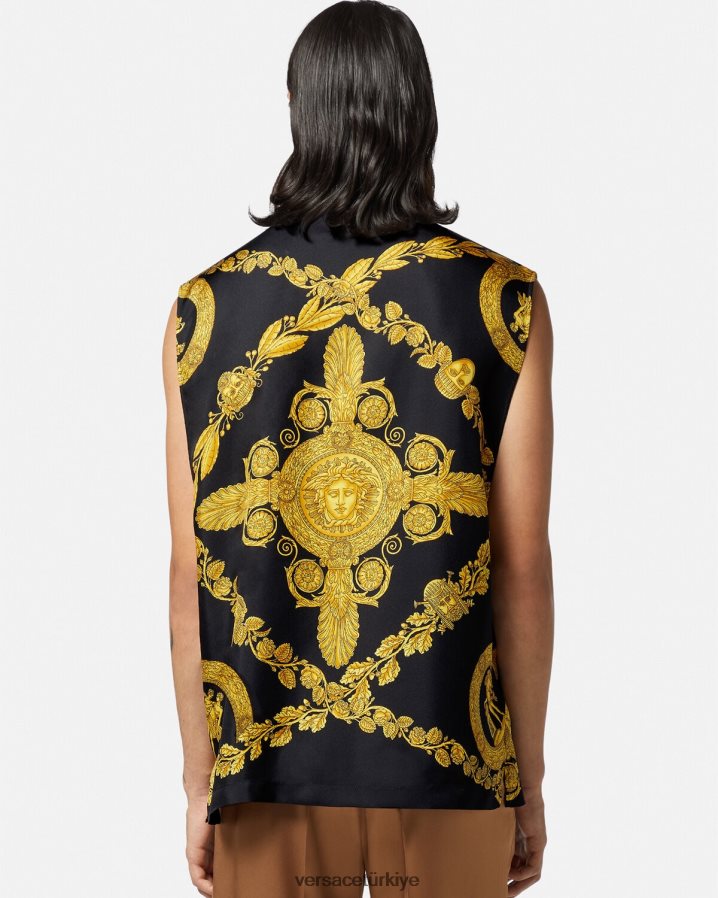 Versace maschera barok ipek gömlek erkekler Yazdır Giyim B0HHR81312