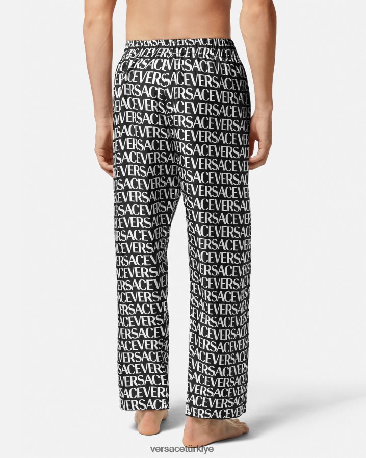 Versace Allover pijama altı erkekler siyah ve baskı iç çamaşırı ve plaj kıyafeti B0HHR81738