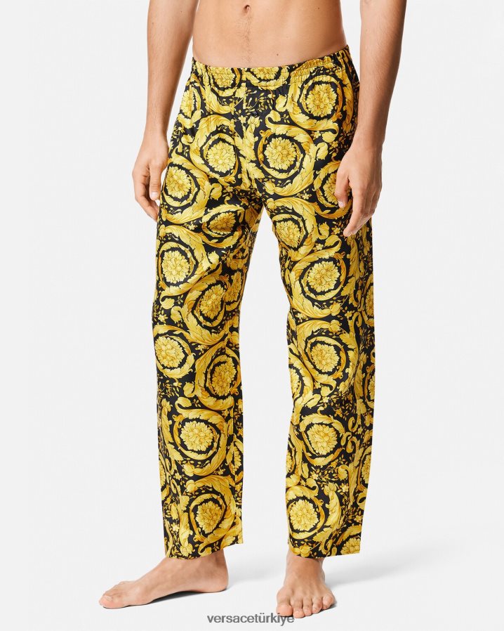 Versace barok desenli ipek pijama altı erkekler Yazdır iç çamaşırı ve plaj kıyafeti B0HHR81736