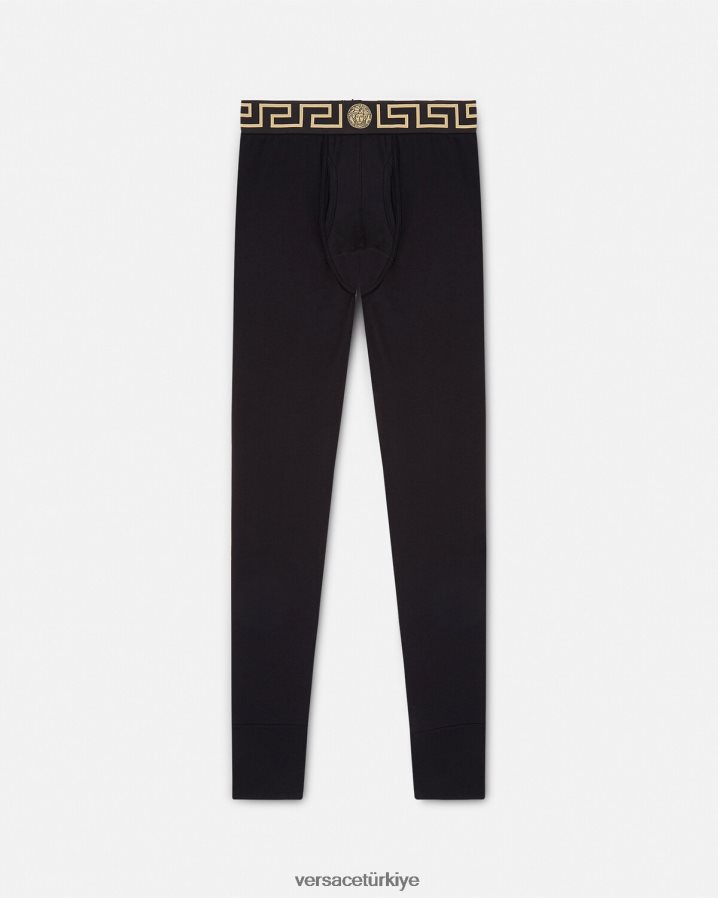 Versace greca sınır uzun iç çamaşırı erkekler siyah iç çamaşırı ve plaj kıyafeti B0HHR81760