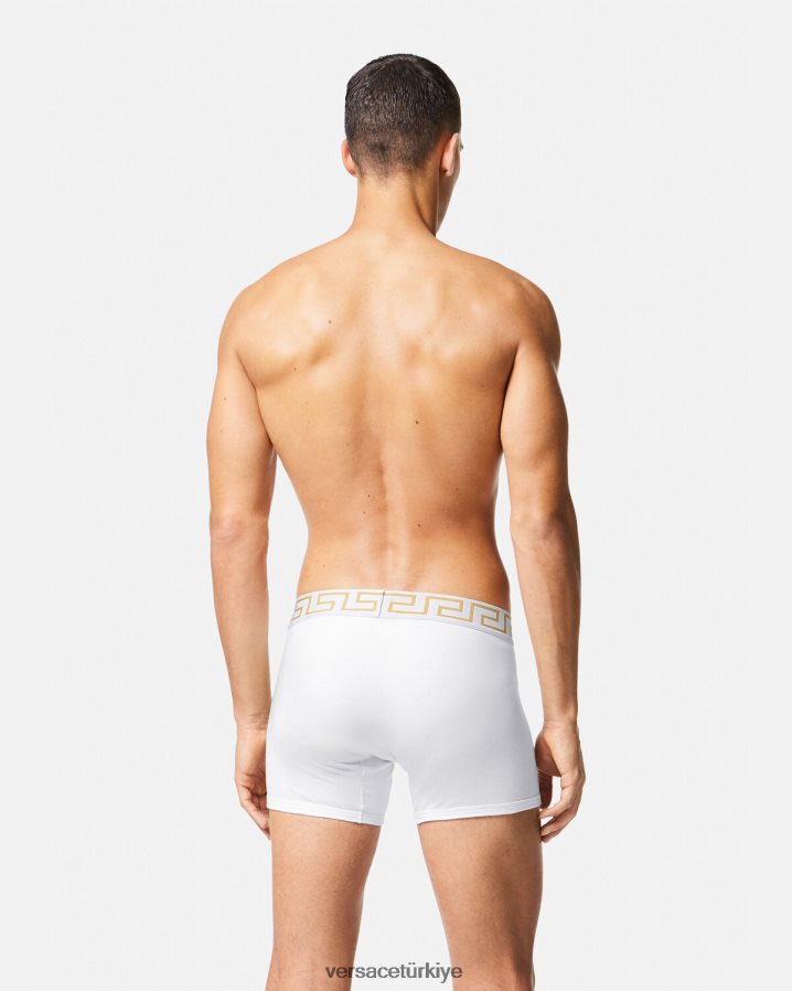 Versace yunan sınırı uzun sandıklar erkekler Beyaz altın iç çamaşırı ve plaj kıyafeti B0HHR81767