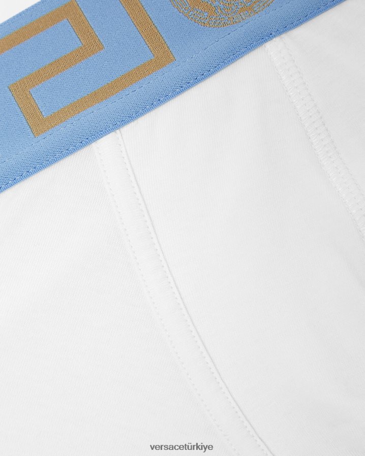 Versace yunan sınırı uzun sandıklar erkekler beyaz iç çamaşırı ve plaj kıyafeti B0HHR81746