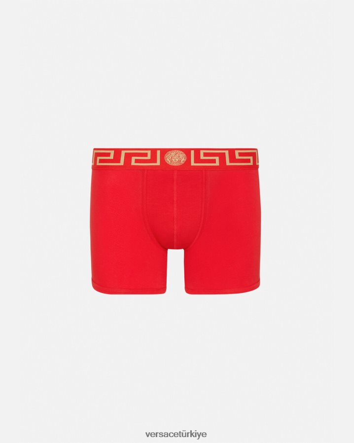 Versace yunan sınırı uzun sandıklar erkekler kırmızı iç çamaşırı ve plaj kıyafeti B0HHR81766