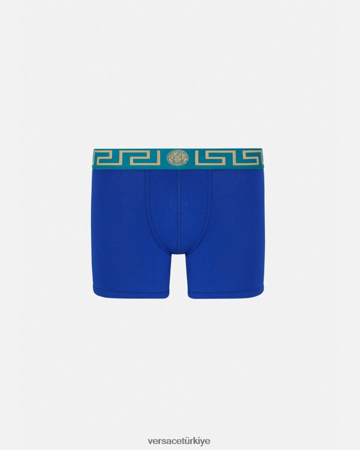 Versace yunan sınırı uzun sandıklar erkekler mavi iç çamaşırı ve plaj kıyafeti B0HHR81747