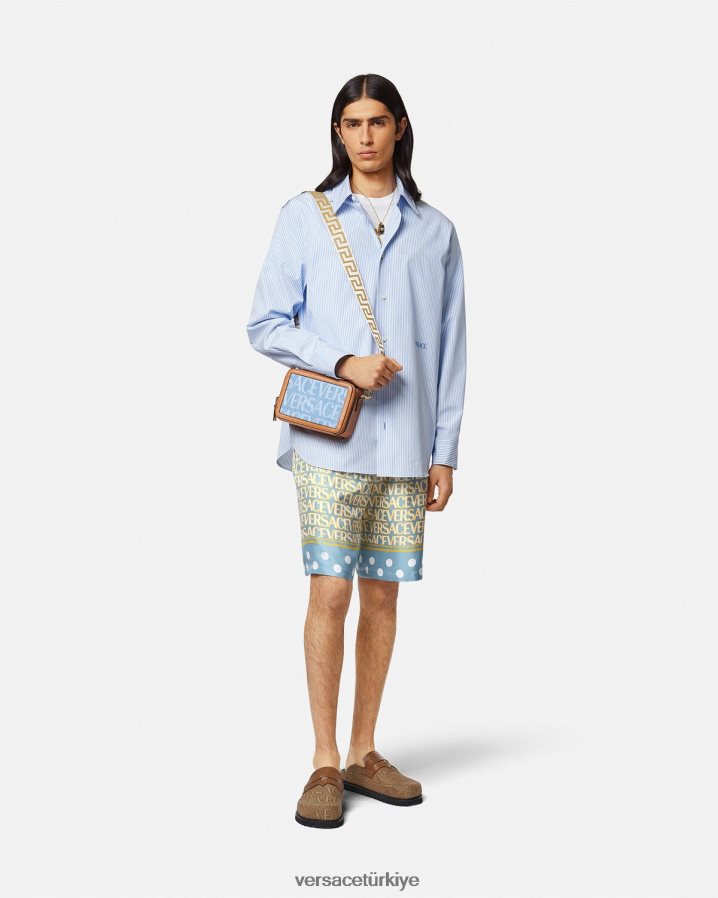 Versace allover ipek şort erkekler Yazdır Giyim B0HHR81438