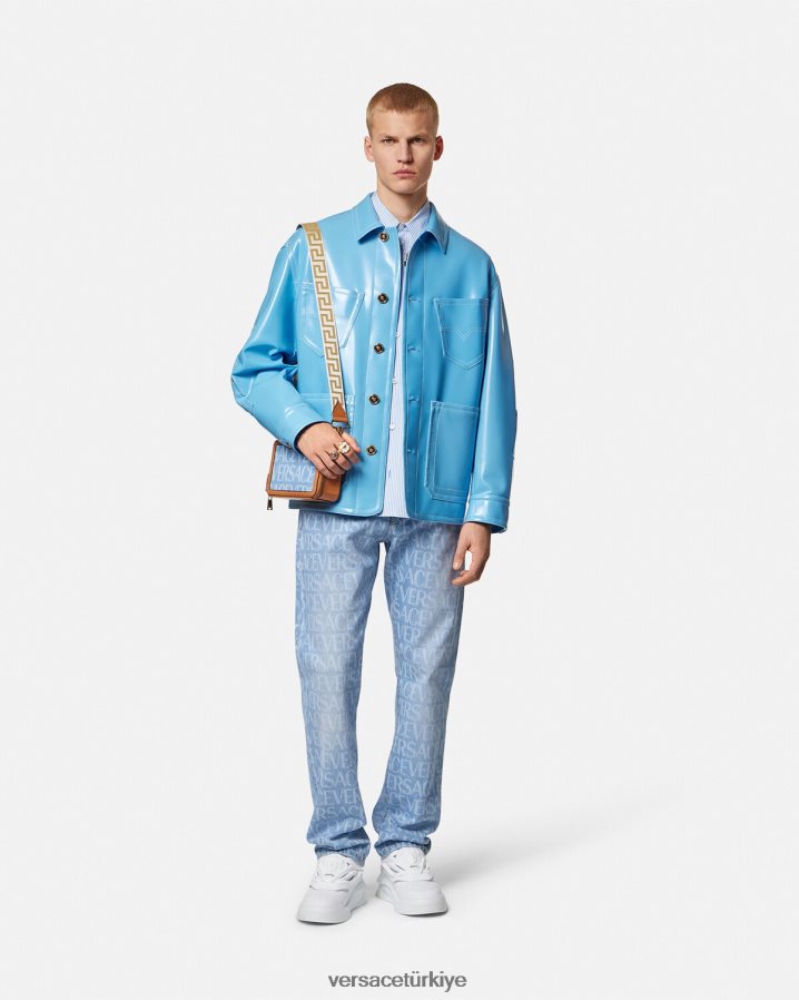 Versace genel kot pantolon erkekler mavi Giyim B0HHR81435