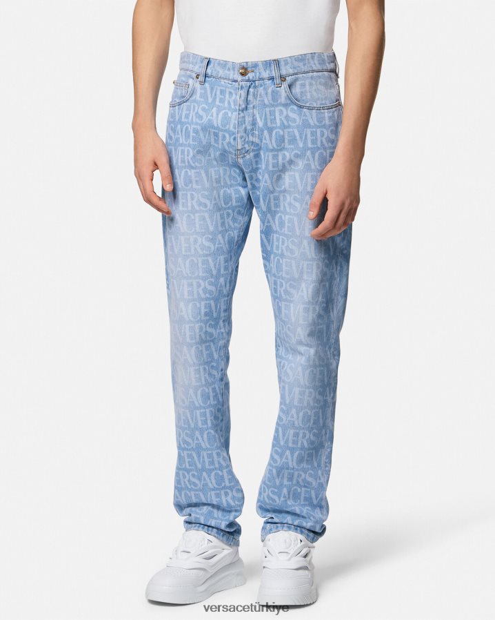 Versace genel kot pantolon erkekler mavi Giyim B0HHR81435