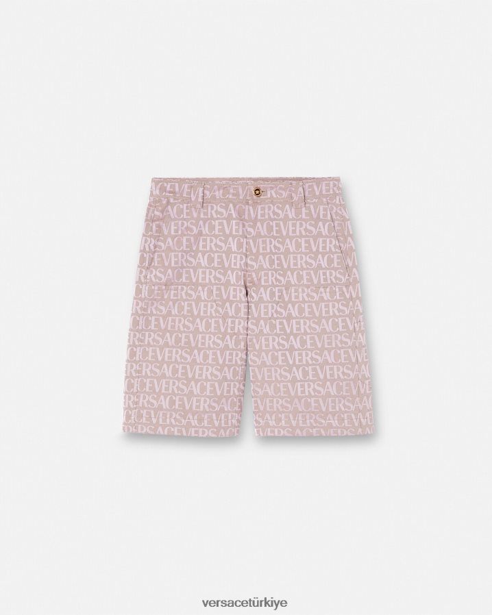 Versace genel şort erkekler pembe ve baskı Giyim B0HHR81434