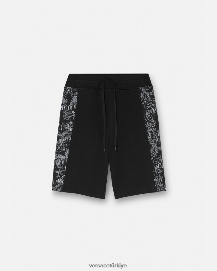 Versace logo couture eşofman altı erkekler siyah Giyim B0HHR82423