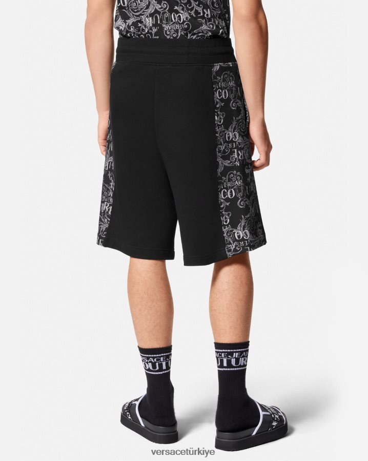 Versace logo couture eşofman altı erkekler siyah Giyim B0HHR82423