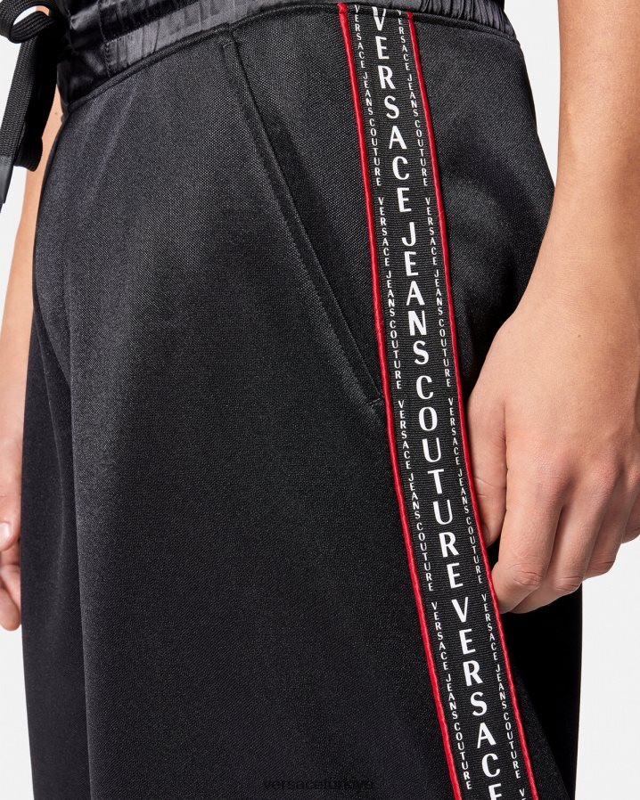 Versace logolu eşofman altı erkekler siyah Giyim B0HHR82432
