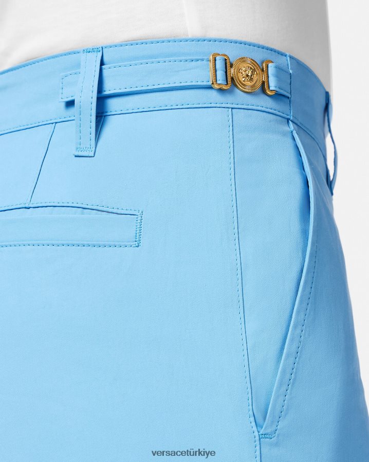 Versace medusa biggie bermuda şort erkekler açık mavi Giyim B0HHR81445