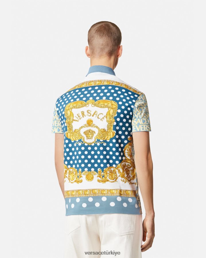 Versace genel olarak kısa kollu polo erkekler Yazdır Giyim B0HHR81355