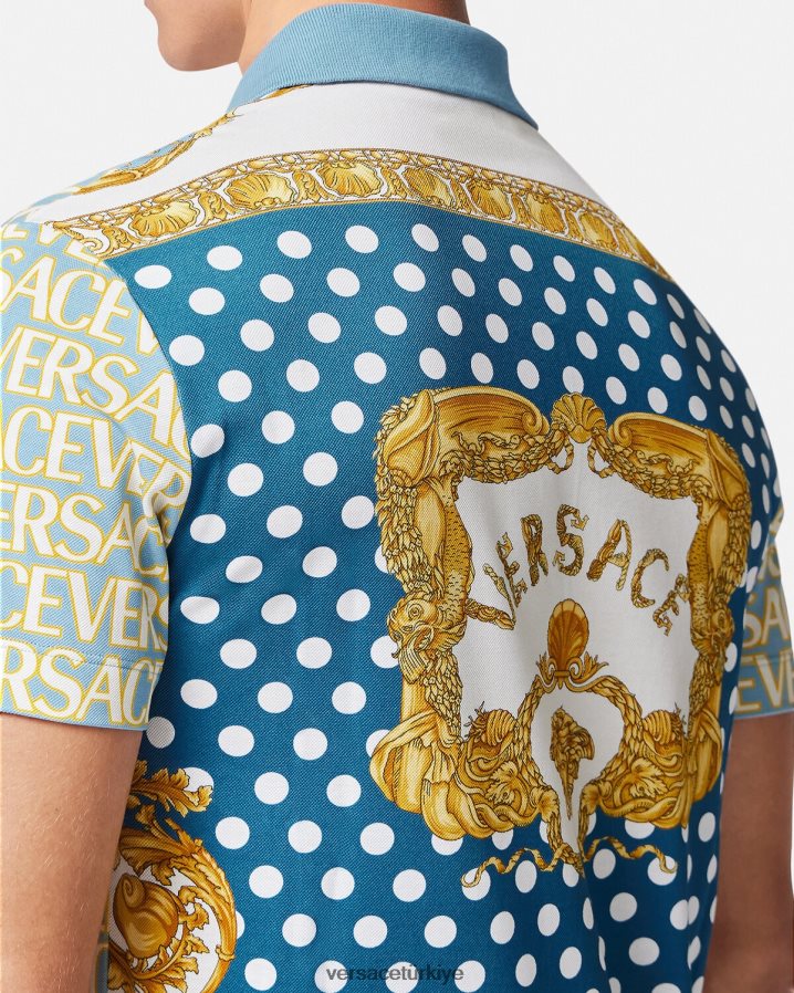 Versace genel olarak kısa kollu polo erkekler Yazdır Giyim B0HHR81355