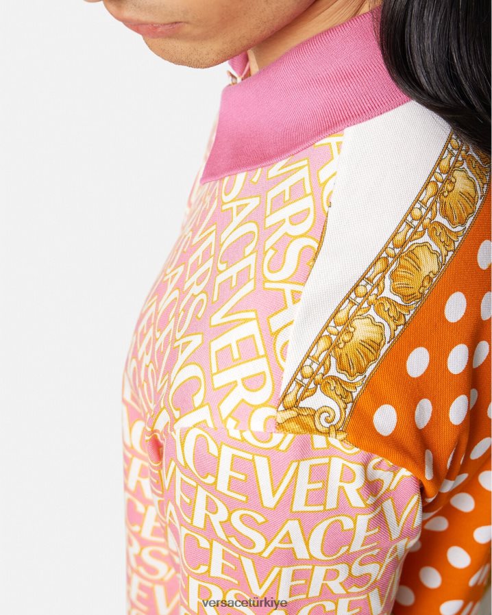 Versace genel olarak kısa kollu polo erkekler Yazdır Giyim B0HHR81356