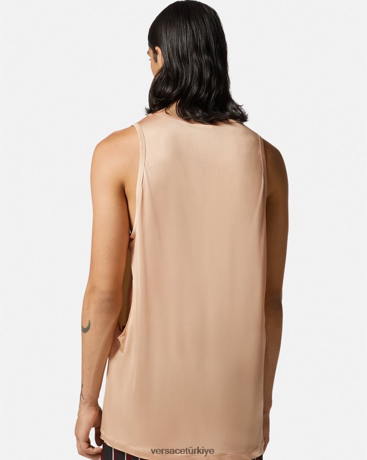Versace kesme tank top erkekler bej Giyim B0HHR81380