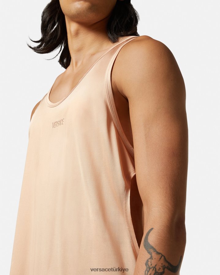 Versace kesme tank top erkekler bej Giyim B0HHR81380