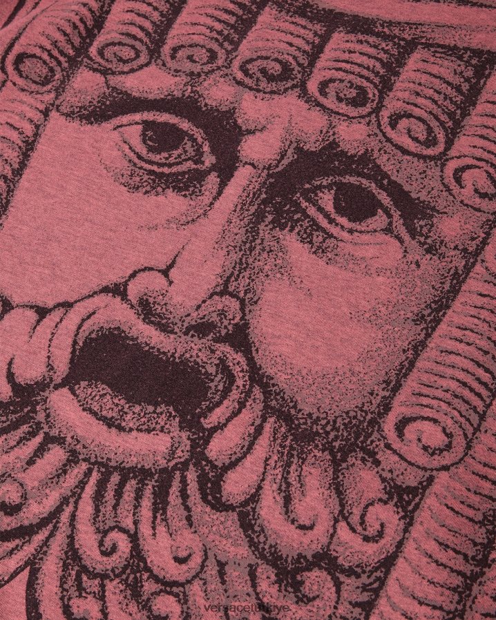 Versace la maschera tişört erkekler pembe Giyim B0HHR81384