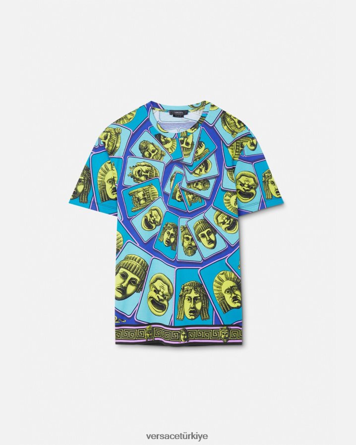 Versace le maschere tişört erkekler Yazdır Giyim B0HHR81381