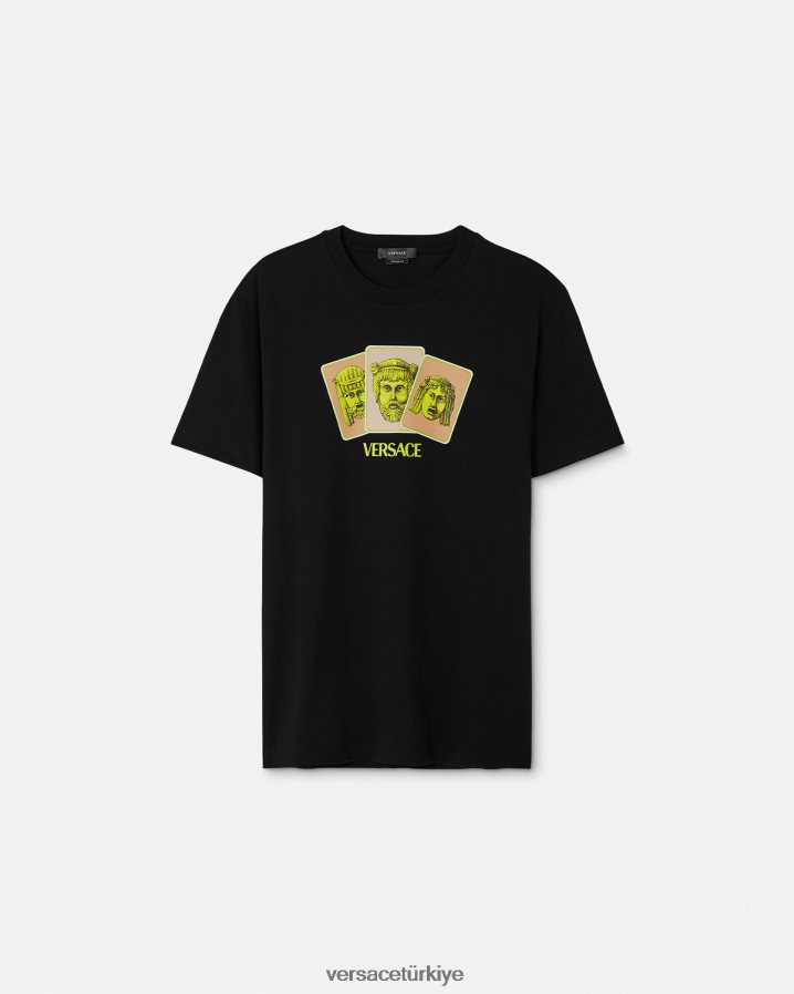 Versace le maschere tişört erkekler siyah Giyim B0HHR81382