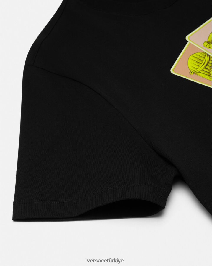 Versace le maschere tişört erkekler siyah Giyim B0HHR81382