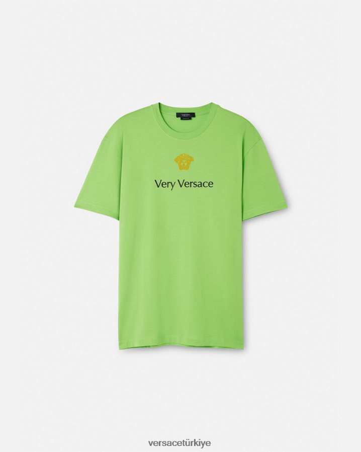 Versace tişört erkekler yeşil Giyim B0HHR81387
