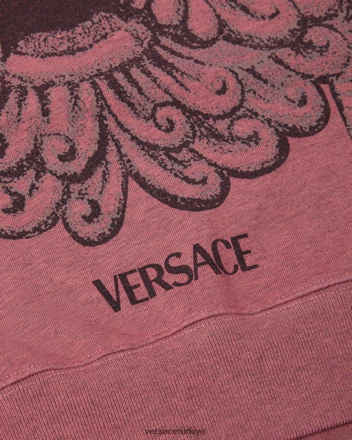 Versace la maschera kapüşonlu üst erkekler pembe Giyim B0HHR81416