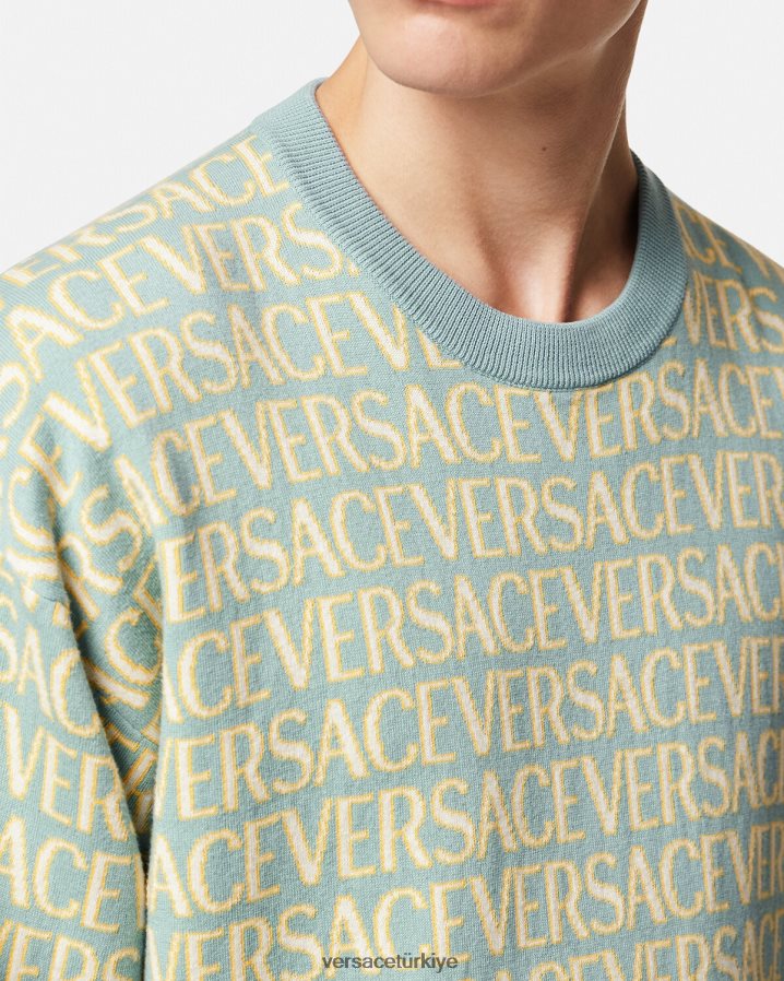 Versace boydan boya örgü kazak erkekler Yazdır Giyim B0HHR81325