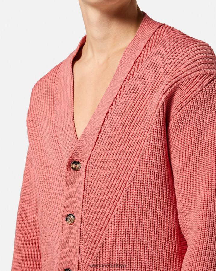 Versace kakma örgü hırka erkekler pembe Giyim B0HHR81334