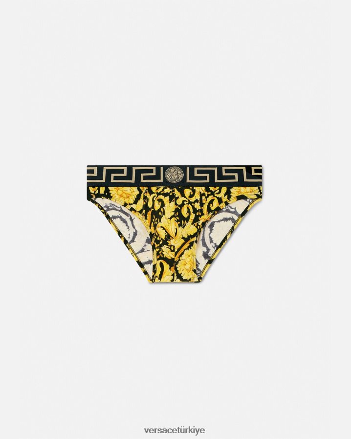 Versace barok külot erkekler siyah iç çamaşırı ve plaj kıyafeti B0HHR81769