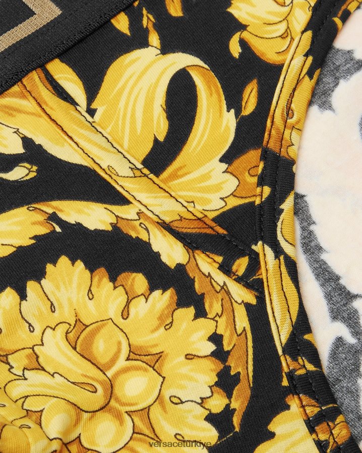 Versace barok külot erkekler siyah iç çamaşırı ve plaj kıyafeti B0HHR81769