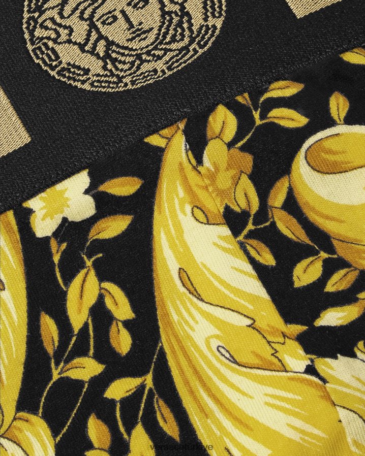 Versace barok suspansiyon erkekler siyah iç çamaşırı ve plaj kıyafeti B0HHR81768