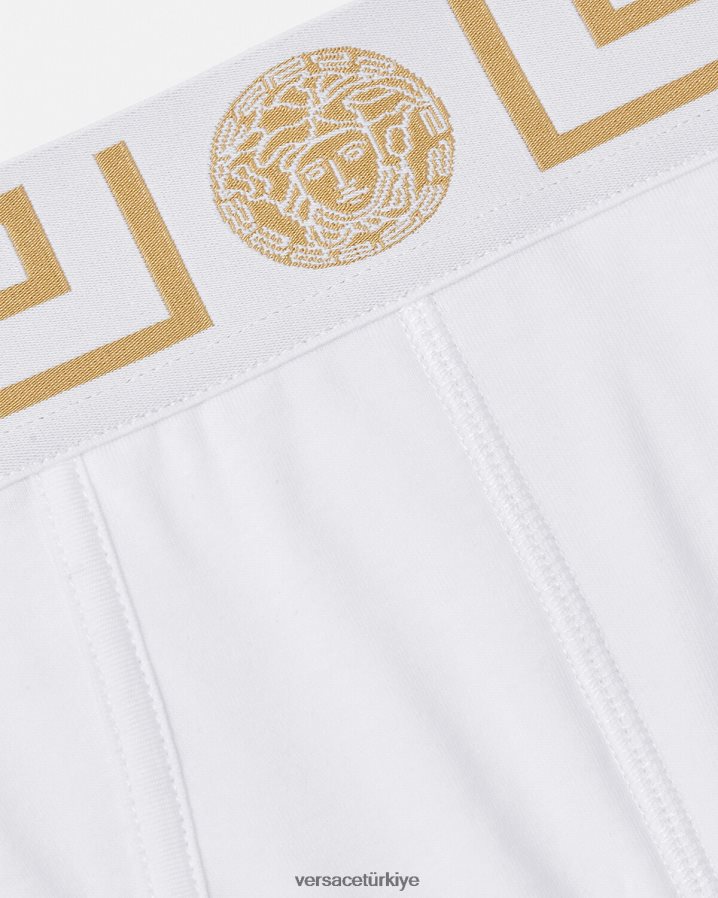 Versace greca sınır külotları erkekler Beyaz altın iç çamaşırı ve plaj kıyafeti B0HHR81789