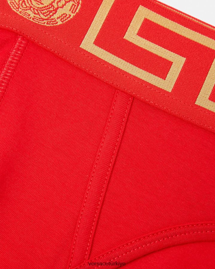 Versace greca sınır külotları erkekler kırmızı iç çamaşırı ve plaj kıyafeti B0HHR81788