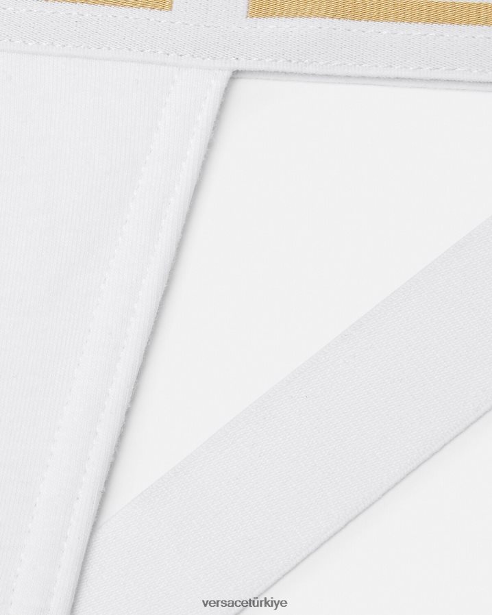 Versace yunan sınırı jockstrap erkekler Beyaz altın iç çamaşırı ve plaj kıyafeti B0HHR81776