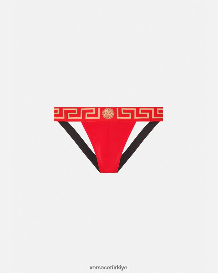 Versace yunan sınırı jockstrap erkekler kırmızı iç çamaşırı ve plaj kıyafeti B0HHR81775