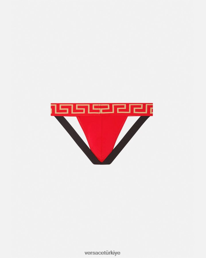 Versace yunan sınırı jockstrap erkekler kırmızı iç çamaşırı ve plaj kıyafeti B0HHR81775