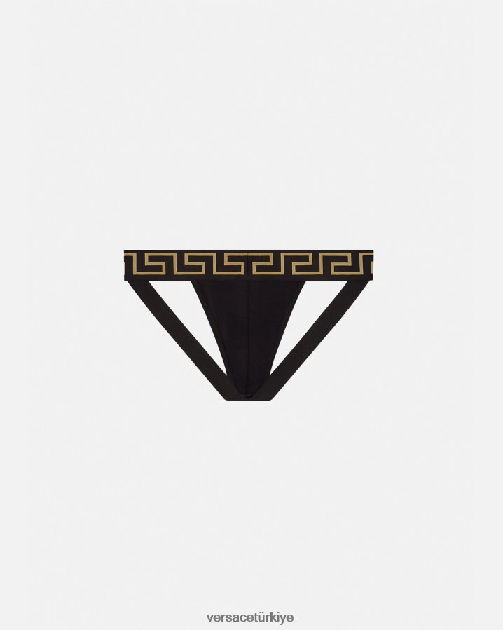 Versace yunan sınırı jockstrap erkekler siyah iç çamaşırı ve plaj kıyafeti B0HHR81774