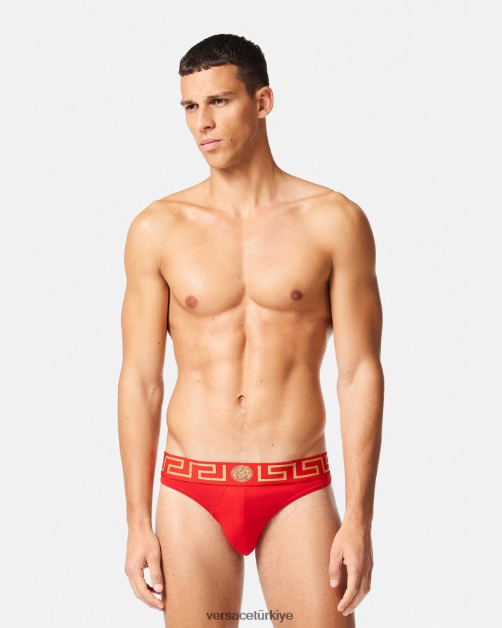 Versace yunanistan sınır tangası erkekler kırmızı iç çamaşırı ve plaj kıyafeti B0HHR81771