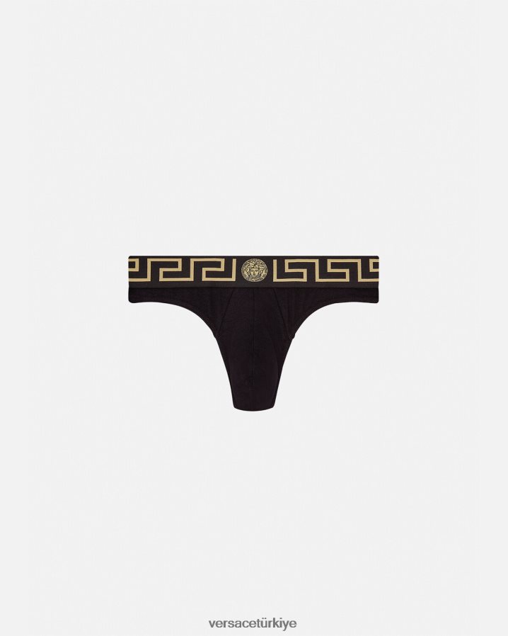 Versace yunanistan sınır tangası erkekler siyah iç çamaşırı ve plaj kıyafeti B0HHR81770