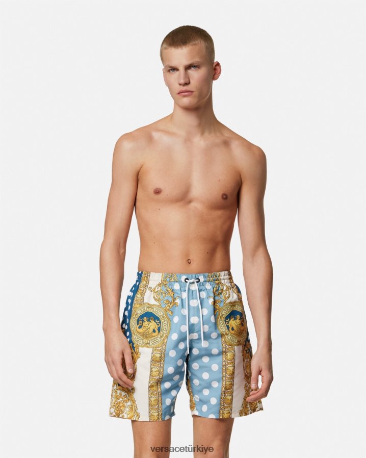 Versace deniz kabuğu barok sörf şortu erkekler Yazdır iç çamaşırı ve plaj kıyafeti B0HHR81802