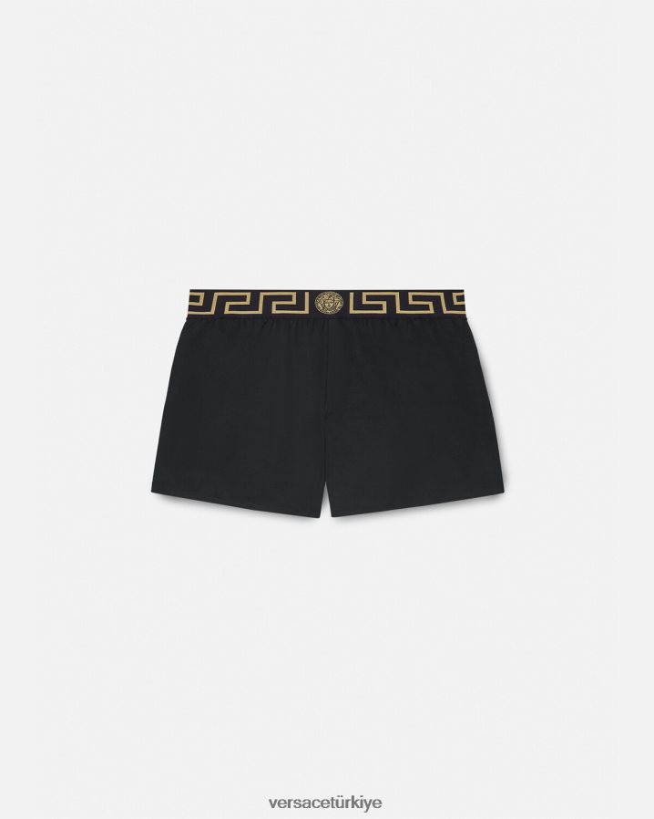 Versace yunan sınırı yüzme şortu erkekler siyah iç çamaşırı ve plaj kıyafeti B0HHR81811