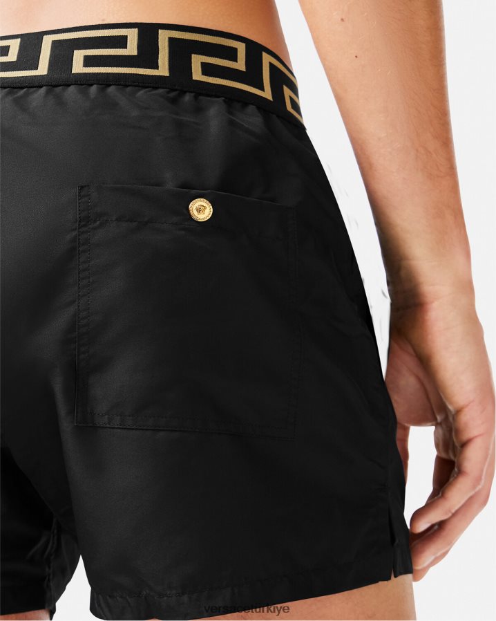Versace yunan sınırı yüzme şortu erkekler siyah iç çamaşırı ve plaj kıyafeti B0HHR81813
