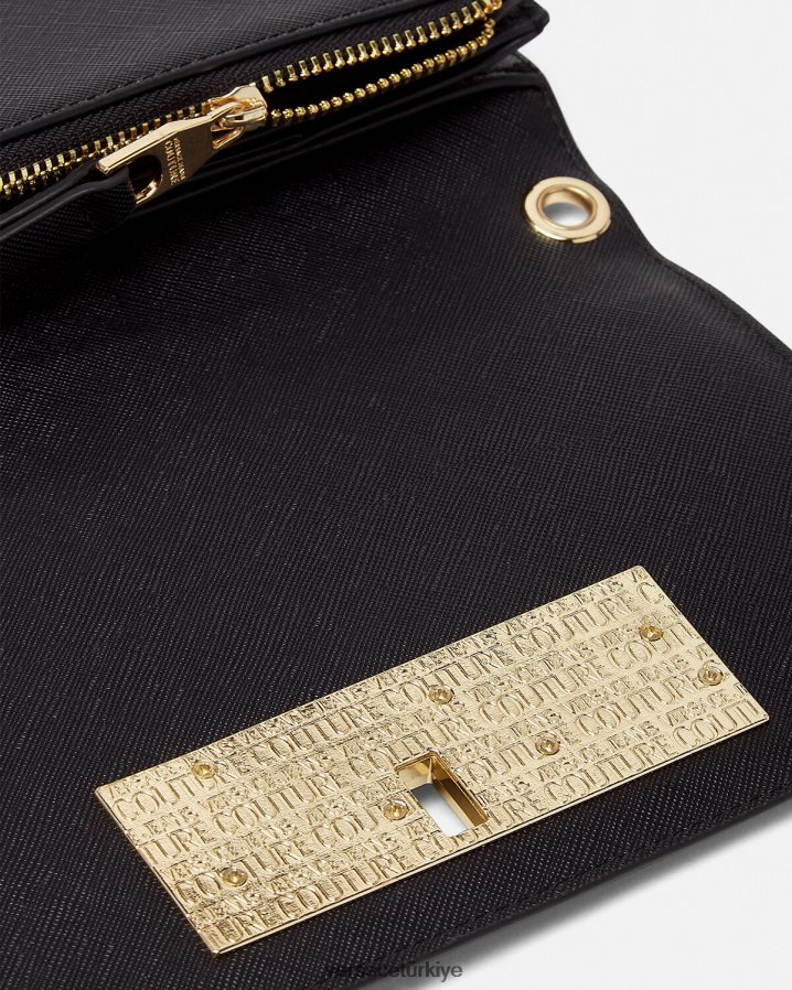 Versace logolu zincir cüzdan kadınlar siyah Aksesuarlar B0HHR82322