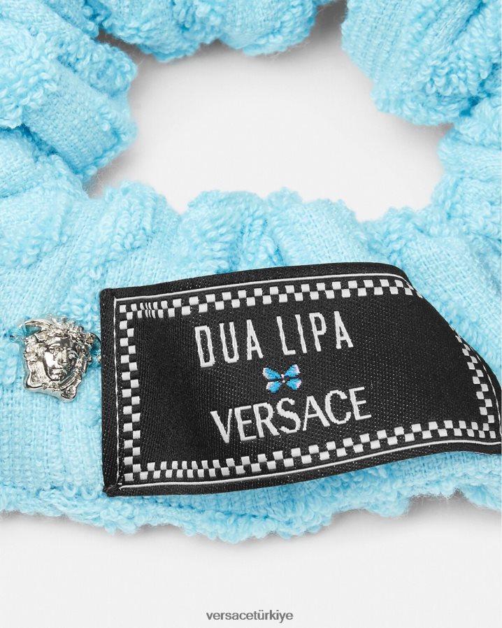 Versace boydan boya havlu tokası kadınlar açık mavi Aksesuarlar B0HHR8867
