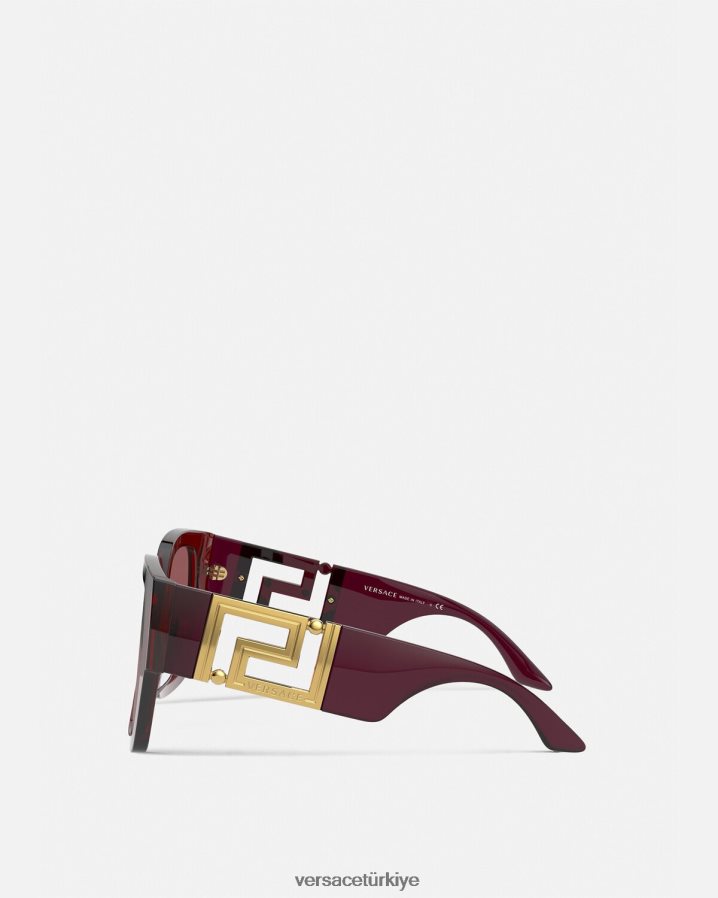 Versace greca güneş gözlüğü kadınlar bordo Aksesuarlar B0HHR8668
