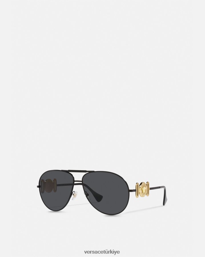 Versace medusa biggie pilot güneş gözlüğü kadınlar siyah Aksesuarlar B0HHR8641