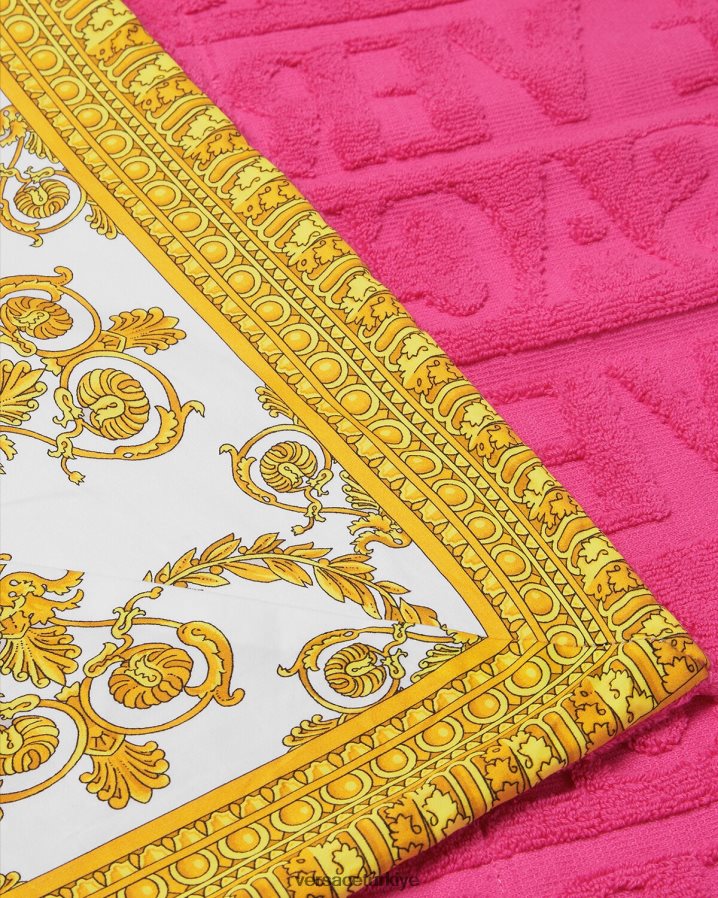 Versace barok plaj havlusu kadınlar fuşya iç çamaşırı ve plaj kıyafeti B0HHR81202