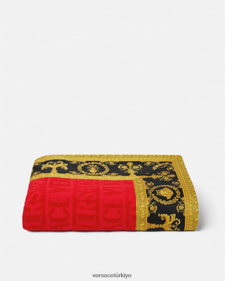 Versace barok plaj havlusu kadınlar kırmızı iç çamaşırı ve plaj kıyafeti B0HHR81201